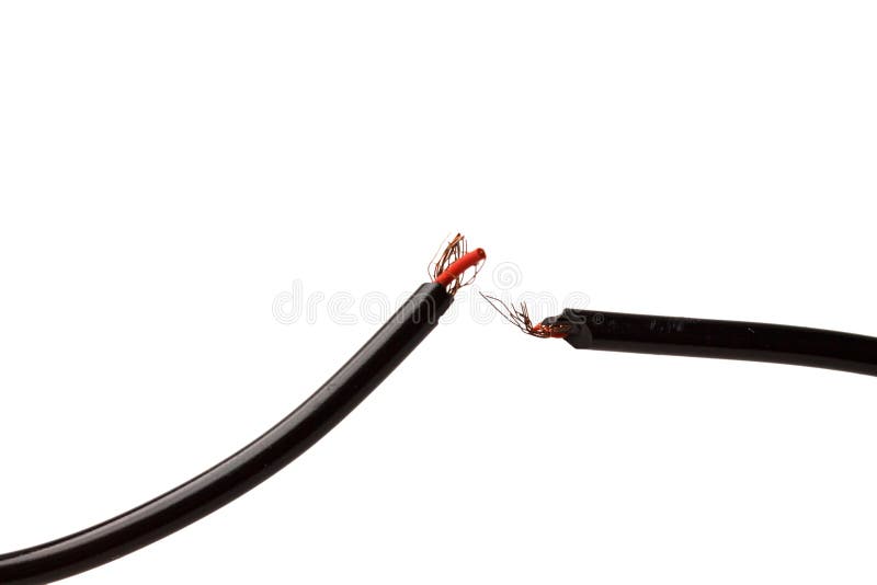 Broken Network cable stock photo. Image of communications 8744062