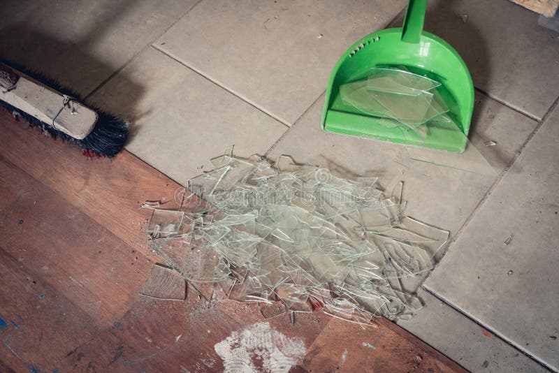 Broken glass on the floor stock image. Image of fragile 91257051