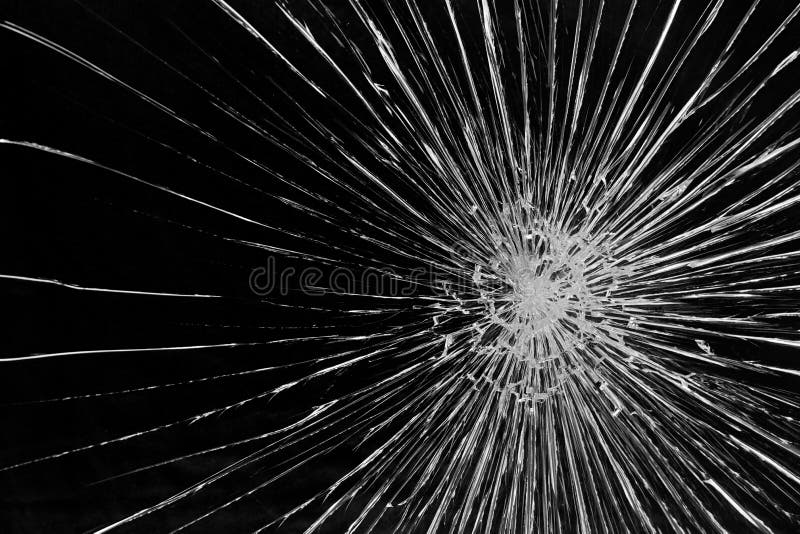 Broken glass pane royalty free stock image