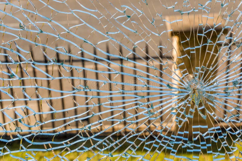 Broken Glass Window In House Home Stock Photo Image of robbery