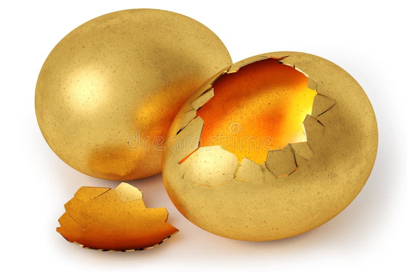 Broken golden egg