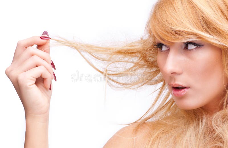 Broken hair stock photo. Image of female, pretty, luxury 28764676