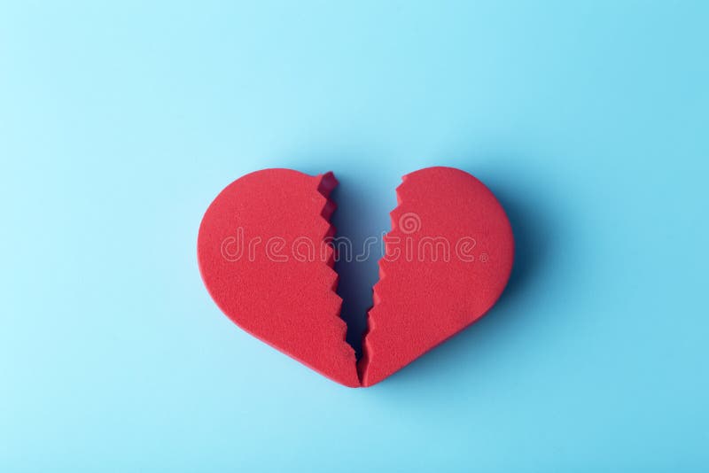 Broken Heart on a Colored Background. Unhappy Love, Betrayal, Quarrel,  Breakup Concept Stock Photo - Image of lonely, engagement: 207909432