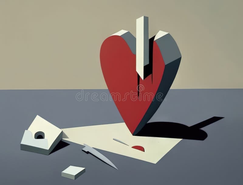 A Broken Heart with a Dropped Knife at Its Feet Betrayal a Harsh Reality of  this Painting. Art Concept Stock Illustration - Illustration of digital,  advertising: 271595842