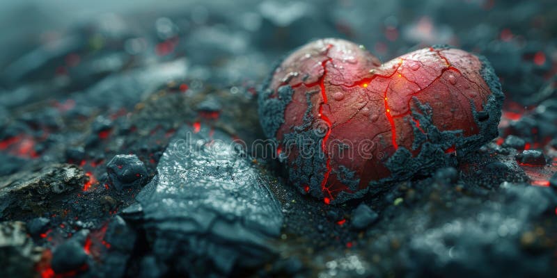 Broken Heart Created Generative Artificial Intelligence Stock