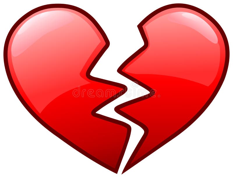 shattered heart clipart free