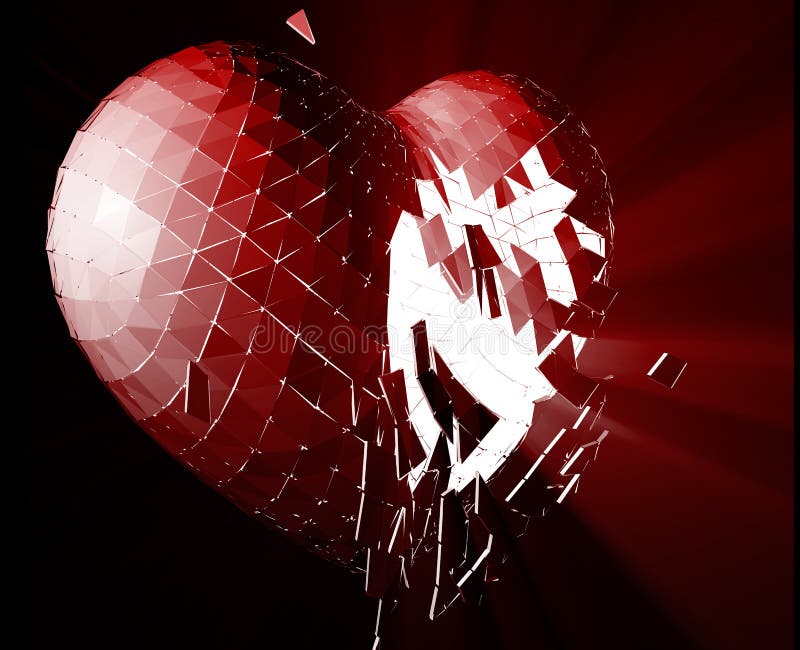 shattered heart clipart free