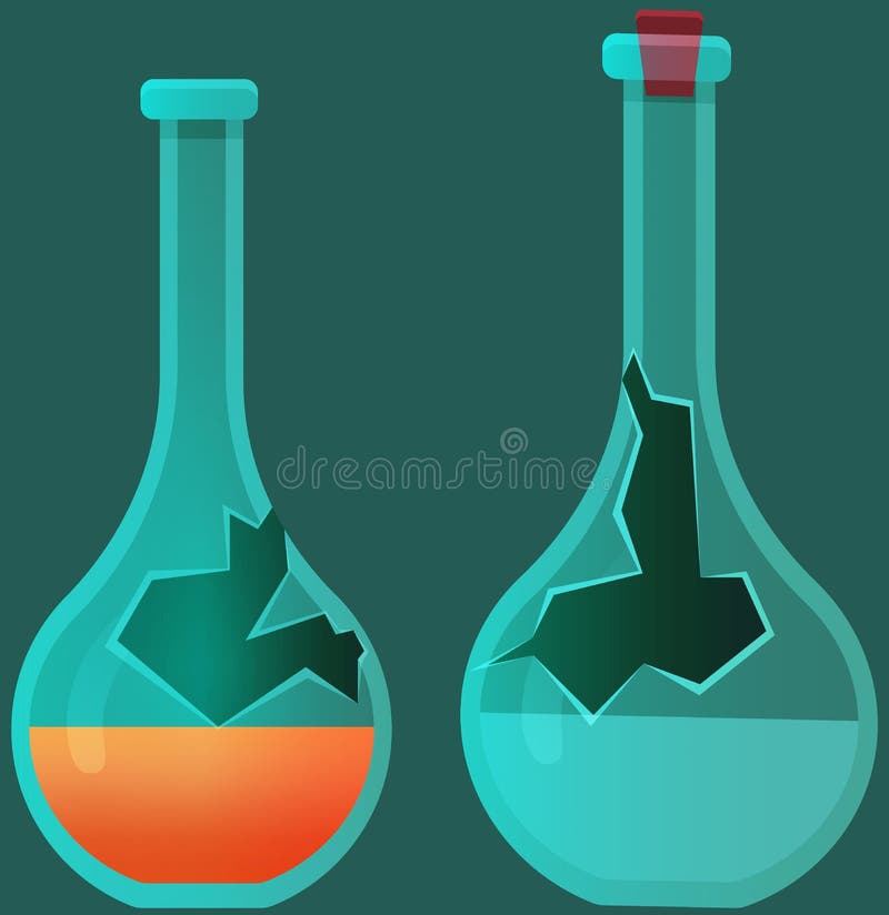 broken beaker clipart