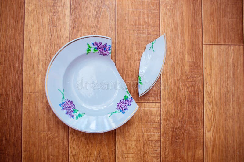 Broken plate on floor stock image. Image of metaphor 158287273