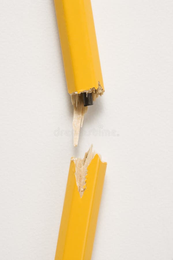Broken pencil. royalty free stock images