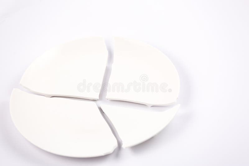 Broken Plate or Broken Glass on the on the Floor in the Kitchen the