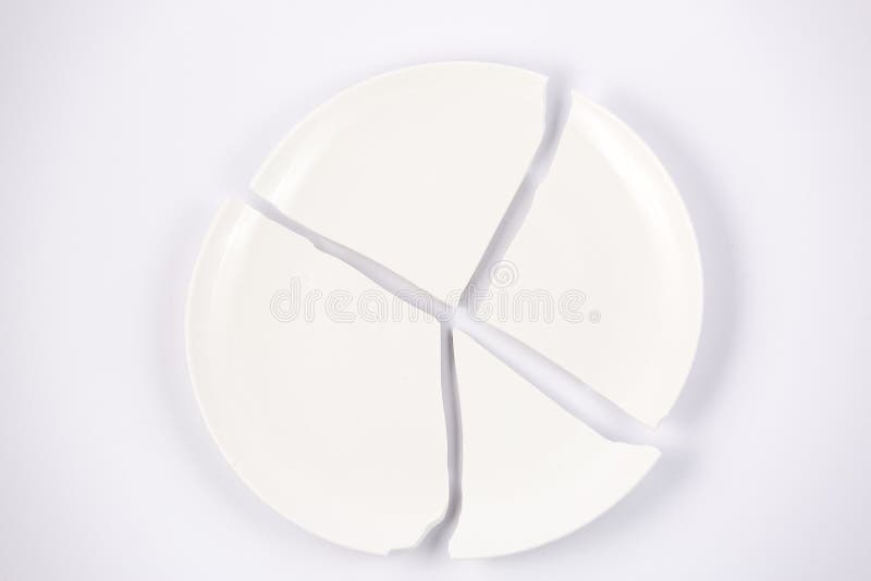 Broken Plate or Broken Glass on the on the Floor in the Kitchen the