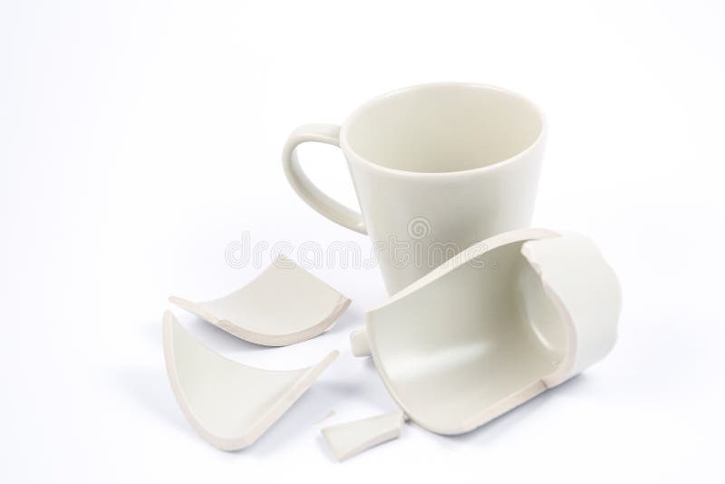 Broken Plate or Broken Glass on the on the Floor in the Kitchen the