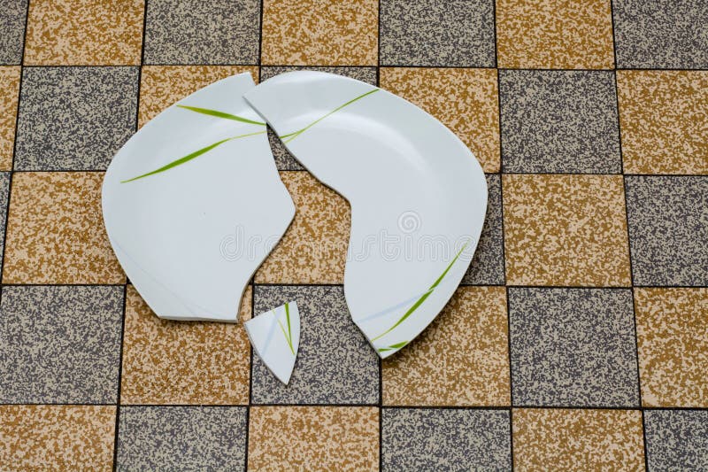 Broken plate on floor stock photo. Image of failure 158287000