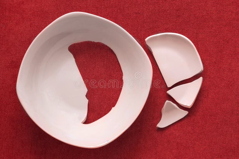Broken Plate. White Shards, Splinters Stock Photo Image of cookware