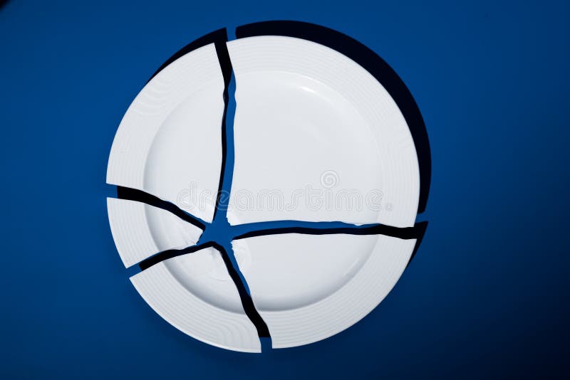 Broken Porcelain Plates stock photo. Image of dinner 144943024