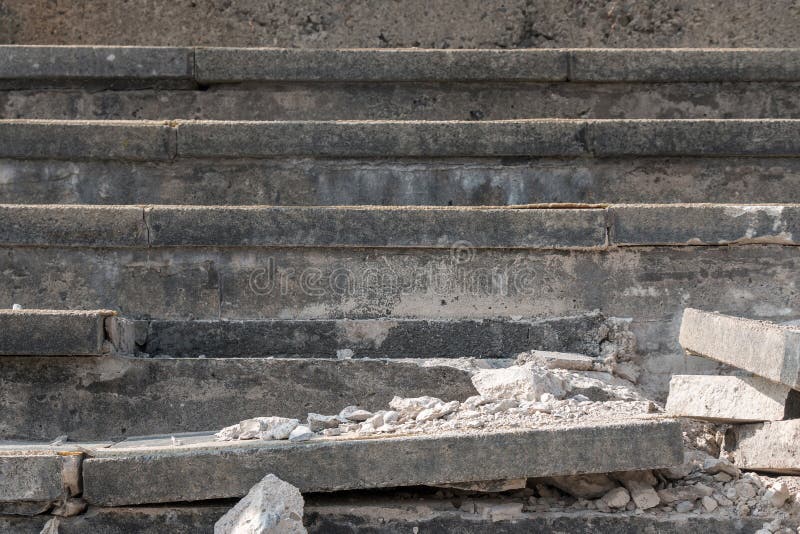 Broken Rock Staircase stock photo. Image of fall, stairs