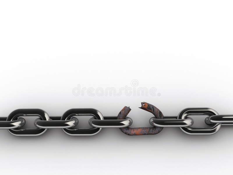 Broken Rusty Chain Picture. Image 5407167