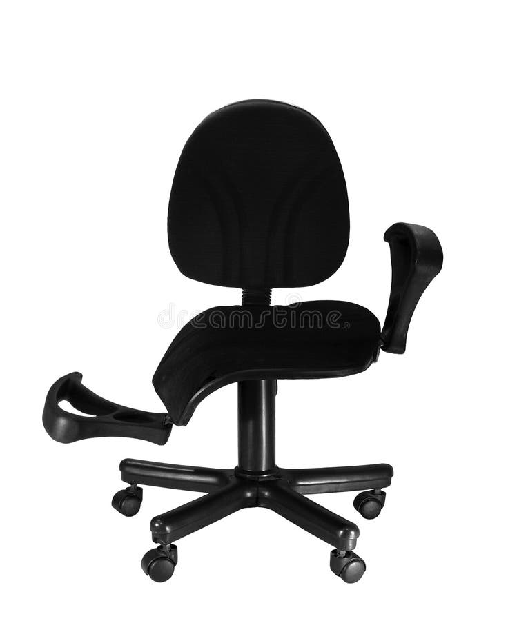 Broken office chair- with clipping path. Broken office chair- with clipping path