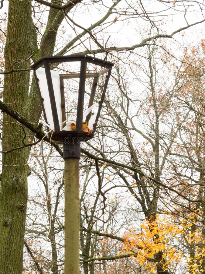 Broken street light stock image. Image of light, street 85718301