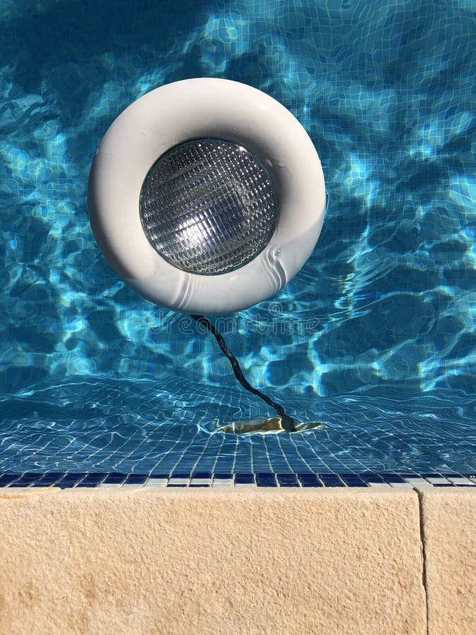 Broken swimming pool light stock image. Image of reflections 147712637