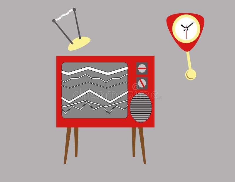 Broken Television Set stock vector. Illustration of reception 61197125