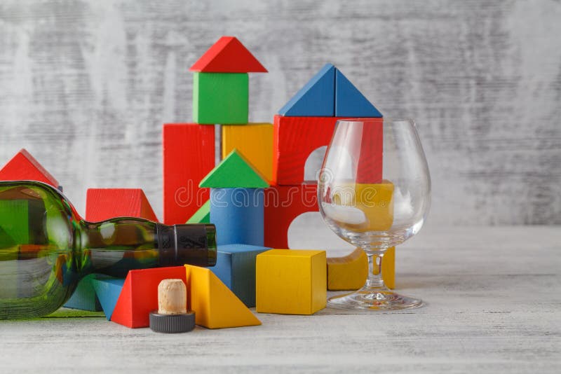 Broken Toy Cubes Crashed Tower Stock Image Image of family, cubic