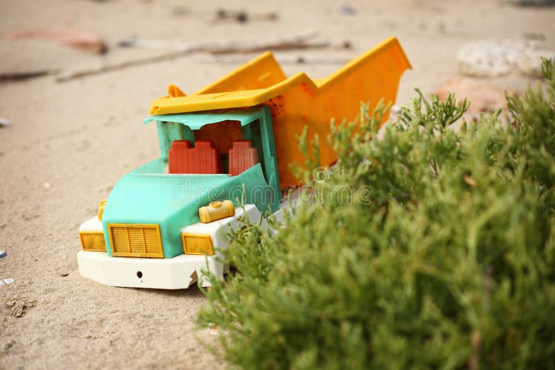 Broken toy truck