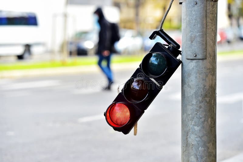 Broken traffic light stock photo. Image of warning, sign 6777992