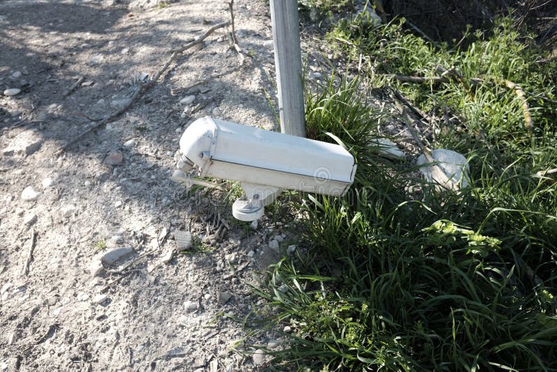 Broken Video Surveillance System Stock Photo Image of control
