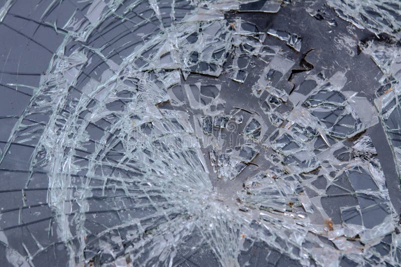 Broken and Shattered Glass Pane Stock Image - Image of crime, shatter:  21979675