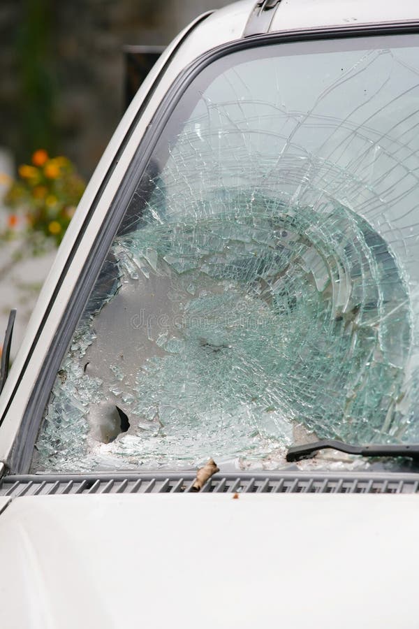 Broken Windshield stock image. Image of window, windscreen 30525709