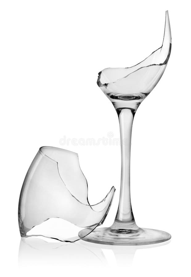 Broken wine glass stock photo. Image of fragile, destroy 21623262