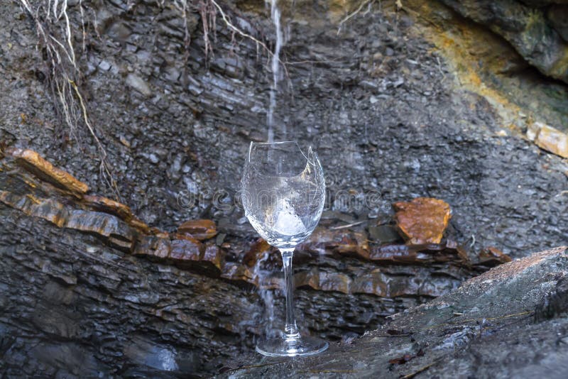 Broken Wine Glass Stock Photo Image Of Isolated Under 154691130