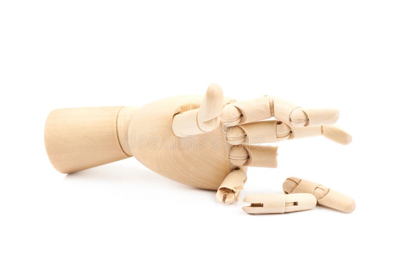 Wooden joint model of hand stock photo. Image of human 108625826