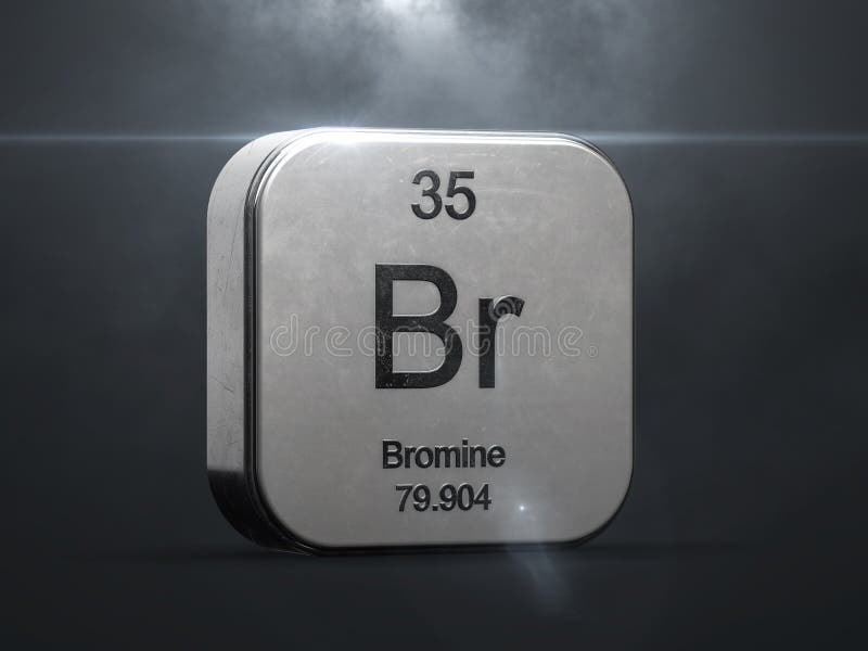 Periodic Table Element Bromine Icon. Stock Illustration Illustration