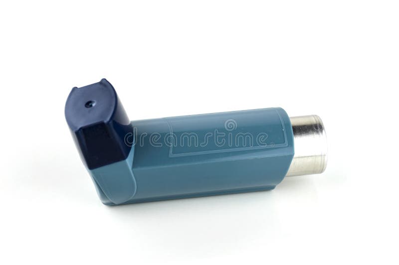 Bronchodilator Inhaler Using In Asthma Patient On White Background Stock Photo Image of