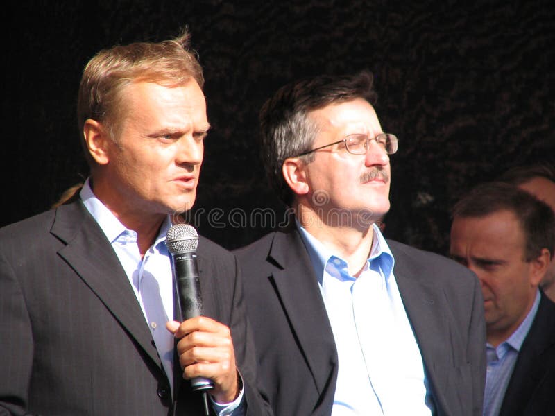 Bronislaw Donald komorowski kieł zdjęcie stock