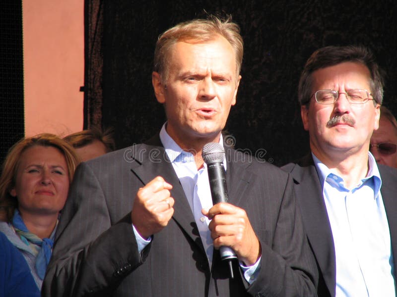 Bronislaw Donald komorowski kieł obraz stock