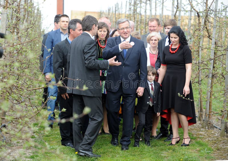 Bronislaw Komorowski prezydencka kampania fotografia stock