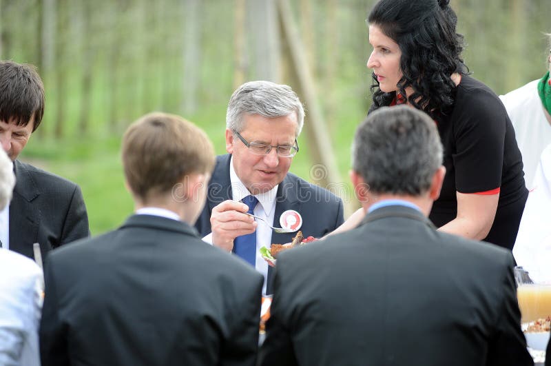 Bronislaw Komorowski prezydencka kampania fotografia stock