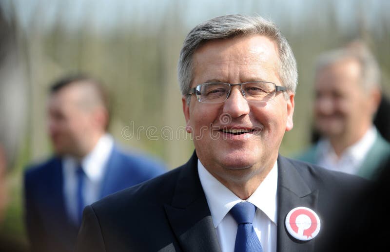 Bronislaw Komorowski prezydencka kampania obraz royalty free