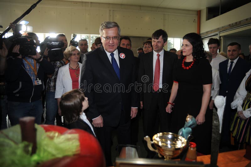 Bronislaw Komorowski prezydencka kampania obraz stock
