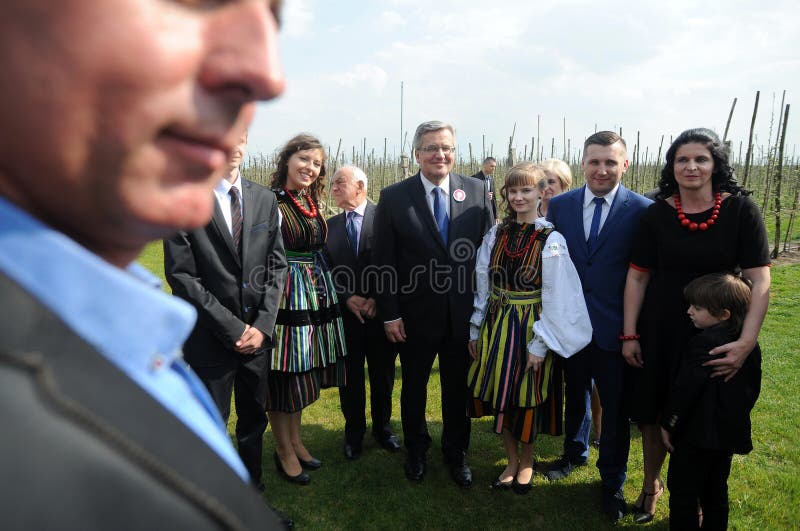 Bronislaw Komorowski prezydencka kampania fotografia stock
