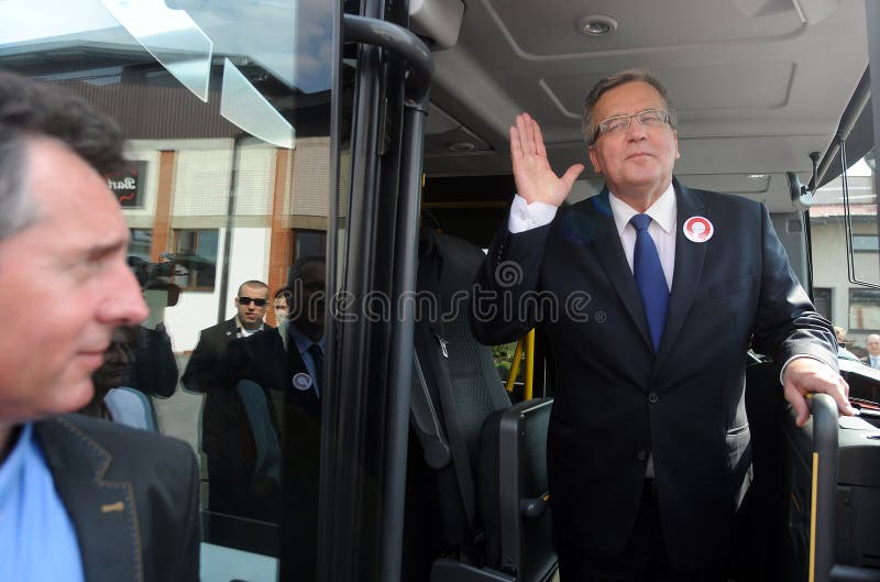Bronislaw Komorowski prezydencka kampania zdjęcia stock