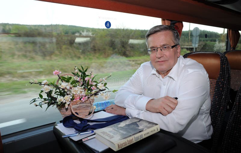 Bronislaw Komorowski prezydencka kampania zdjęcia royalty free