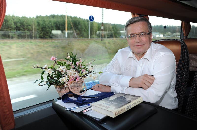 Bronislaw Komorowski prezydencka kampania obraz stock