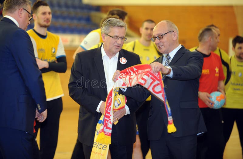 Bronislaw Komorowski prezydencka kampania fotografia royalty free
