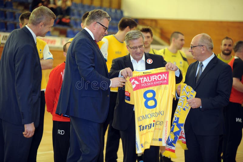 Bronislaw Komorowski prezydencka kampania zdjęcie stock