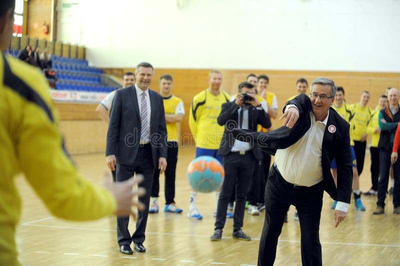 Bronislaw Komorowski prezydencka kampania obraz stock